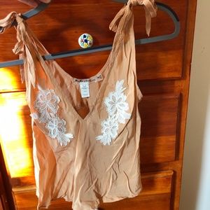 Silk Peach Creme Adeline Pajama Top